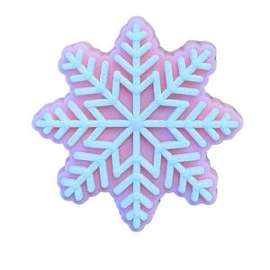 Pink Snowflake Croc Charm